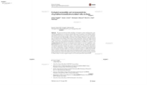 Ecological sustainability and environmental risks of agricultural intensification in inland valleys in Benin